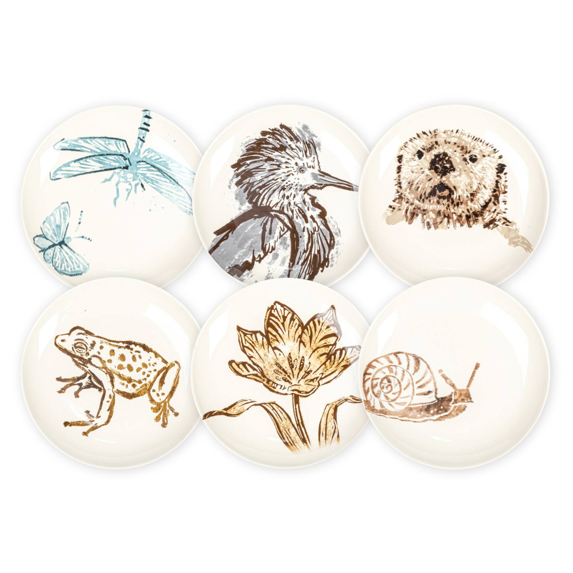 Hello Honey® 8.25" Wildlife Stoneware Dinner Plate Set